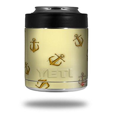 Anchors Away Yellow Sunshine - Decal Style Skin Wrap fits Yeti Rambler Colster and RTIC Can (Cooler NOT Included)