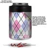 Argyle Pink and Blue - Decal Style Skin Wrap fits Yeti Rambler Colster and RTIC Can (Cooler NOT Included) view 2