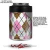 Argyle Pink and Brown - Decal Style Skin Wrap fits Yeti Rambler Colster and RTIC Can (Cooler NOT Included) view 2