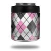 Argyle Pink and Gray - Decal Style Skin Wrap fits Yeti Rambler Colster and RTIC Can (Cooler NOT Included) view 1