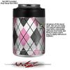 Argyle Pink and Gray - Decal Style Skin Wrap fits Yeti Rambler Colster and RTIC Can (Cooler NOT Included) view 2