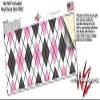 Argyle Pink and Gray - Decal Style Skin Wrap fits Yeti Rambler Colster and RTIC Can (Cooler NOT Included) view 3