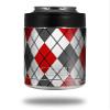Argyle Red and Gray - Decal Style Skin Wrap fits Yeti Rambler Colster and RTIC Can (Cooler NOT Included) view 1