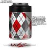 Argyle Red and Gray - Decal Style Skin Wrap fits Yeti Rambler Colster and RTIC Can (Cooler NOT Included) view 2