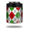 Argyle Red and Green - Decal Style Skin Wrap fits Yeti Rambler Colster and RTIC Can (Cooler NOT Included)