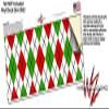 Argyle Red and Green - Decal Style Skin Wrap fits Yeti Rambler Colster and RTIC Can (Cooler NOT Included) view 3