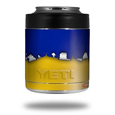 Ripped Colors Blue Yellow - Decal Style Skin Wrap fits Yeti Rambler Colster and RTIC Can (Cooler NOT Included)