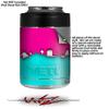 Ripped Colors Hot Pink Neon Teal - Decal Style Skin Wrap fits Yeti Rambler Colster and RTIC Can (Cooler NOT Included) view 2
