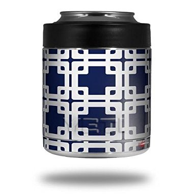 Boxed Navy Blue - Decal Style Skin Wrap fits Yeti Rambler Colster and RTIC Can (Cooler NOT Included)
