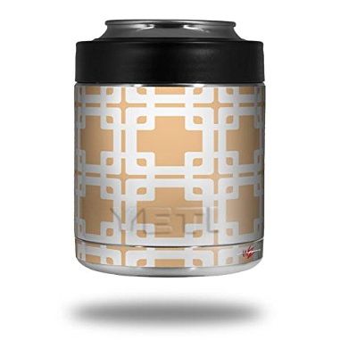 Boxed Peach - Decal Style Skin Wrap fits Yeti Rambler Colster and RTIC Can (Cooler NOT Included)