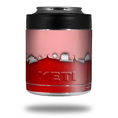 Ripped Colors Pink Red - Decal Style Skin Wrap fits Yeti Rambler Colster and RTIC Can (Cooler NOT Included)