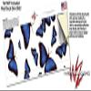 Butterflies Blue - Decal Style Skin Wrap fits Yeti Rambler Colster and RTIC Can (Cooler NOT Included) view 3
