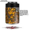Scattered Skulls Orange - Decal Style Skin Wrap fits Yeti Rambler Colster and RTIC Can (Cooler NOT Included) view 2