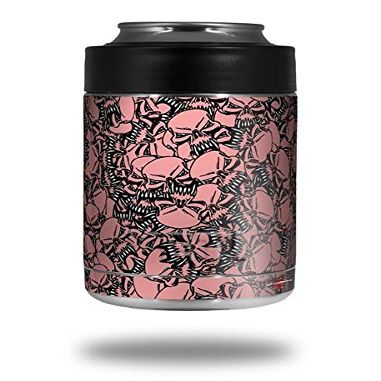 Scattered Skulls Pink - Decal Style Skin Wrap fits Yeti Rambler Colster and RTIC Can (Cooler NOT Included)