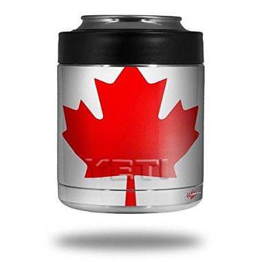 Canadian Canada Flag - Decal Style Skin Wrap fits Yeti Rambler Colster and RTIC Can (Cooler NOT Included)