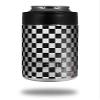 Checkered Canvas Black and White - Decal Style Skin Wrap fits Yeti Rambler Colster and RTIC Can (Cooler NOT Included) view 1