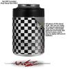 Checkered Canvas Black and White - Decal Style Skin Wrap fits Yeti Rambler Colster and RTIC Can (Cooler NOT Included) view 2