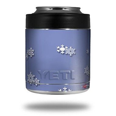 Snowflakes - Decal Style Skin Wrap fits Yeti Rambler Colster and RTIC Can (Cooler NOT Included)