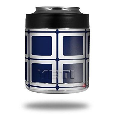 Squared Navy Blue - Decal Style Skin Wrap fits Yeti Rambler Colster and RTIC Can (Cooler NOT Included)