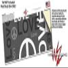 Love and Peace Gray - Decal Style Skin Wrap fits Yeti Rambler Colster and RTIC Can (Cooler NOT Included) view 3