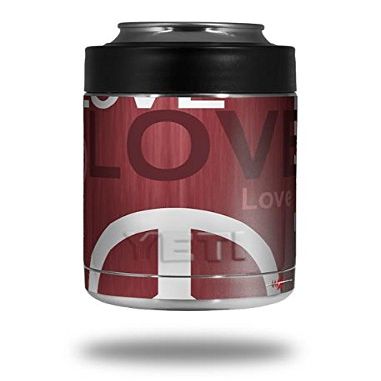Love and Peace Pink - Decal Style Skin Wrap fits Yeti Rambler Colster and RTIC Can (Cooler NOT Included)