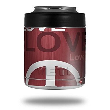 Love and Peace Pink - Decal Style Skin Wrap fits Yeti Rambler Colster and RTIC Can (Cooler NOT Included)
