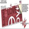 Love and Peace Pink - Decal Style Skin Wrap fits Yeti Rambler Colster and RTIC Can (Cooler NOT Included) view 3