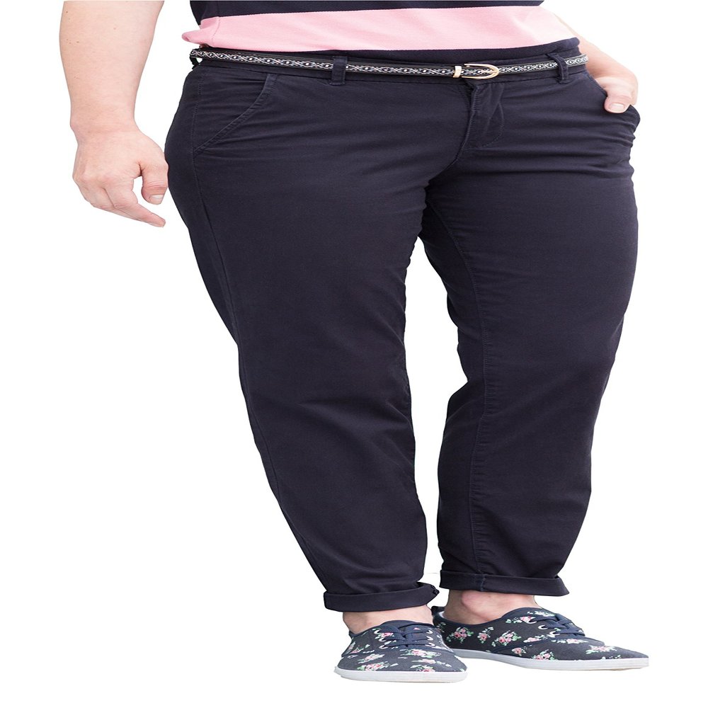 Front Row Womens Stretch Chinos - Black, Navy or Stone