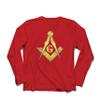 lepni.me Mens T Shirt Masonic Symbols Square and Compass Freemason Logo (XX-Large Red Multi Color) view 1