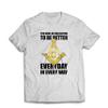 lepni.me Mens T-Shirt The Masonics to be Better Every Day Square and Compass Logo (XXXX-Large White Multi Color) view 1