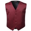 Classic Solid Suit Vest in Burgundy Size 4XL view 1