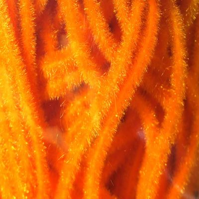 Hareline Fly Tying Velvet Chenille - Small, Flourescent Fire Orange