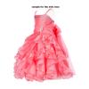 ekidsbridal Elegant Stunning Rhinestone Organza Pleated Ruffled Flower Girl Dress 164s 16 view 2