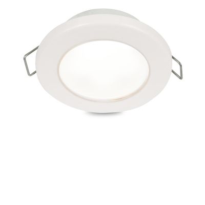 Hella Marine EuroLED 75 3" Round Spring Mount Down Light - Warm White LED - White Plastic Rim - 12V