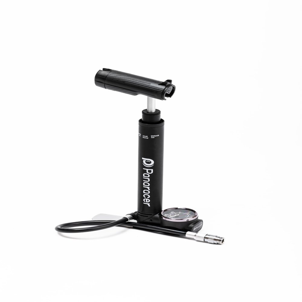 Panaracer BMP-N21AGF2-B Bicycle Air Pump, Portable Pump, Variable Type, Includes Air Pressure Gauge, Compatible with All Valves, Black