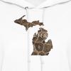 Spreadshirt Michigan Stone Petoskey Women's Hoodie, S, white view 2