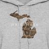 Spreadshirt Michigan Stone Petoskey Women's Hoodie, M, heather gray view 2