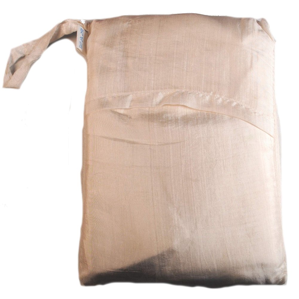 Terrapin Trading Ltd Luxury Fair Trade Oriental Silk Double Sleeping Bag Liner - Choice of Colours (White)