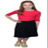 Kosher Casual Kids Big Girls' Modest A-Line Knee Length Lightweight Cotton Spandex Skirt XL Black view 2