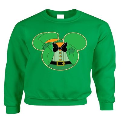 ALLNTRENDS Adult Crewneck Swearshirt St Patrick's Day Shamrock (3XL, Irish Green)