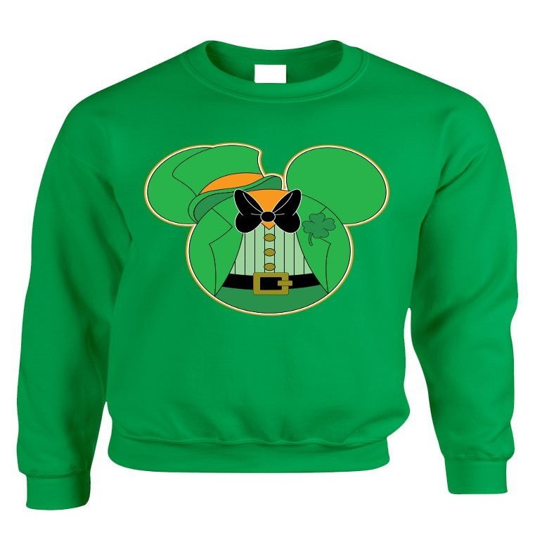 ALLNTRENDS Adult Crewneck Swearshirt St Patrick's Day Shamrock (3XL, Irish Green)