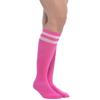 Pink Striped High Knee Socks for Women - One Size (1 Pair) - Soft and Washable Striped Socks - Perfect Costume Accessory for Cosplays, Everyday Wear, Sports & Fashion view 2