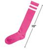 Pink Striped High Knee Socks for Women - One Size (1 Pair) - Soft and Washable Striped Socks - Perfect Costume Accessory for Cosplays, Everyday Wear, Sports & Fashion view 4