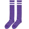 Purple Striped Knee Socks - One Size Fits Most (1 Pair) - Perfect for Everyday Wear or Sports Activities view 1