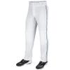 CHAMPRO Boys Triple Crown Open Bottom Piped Youth Baseball Uniform Pants, White/Navy, X-Large US view 1