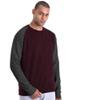 Awdis Mens Two Tone Cotton Rich Baseball Sweatshirt (L) (Oxford Navy/Heather Grey) view 2