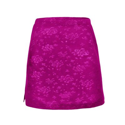 Monterey Club Women's Rosy Emboss Texture Knit Skirt #2914 (Pink Lightning, 2X-Large)