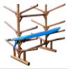 5 Kayaks/Canoes + 2 SUP Log Rack, Double-Sided Freestanding Outdoor Kayak Storage Rack, Canoe Stand, SUP Paddle Board Storages, Heavy Duty Storage for Watercrafts, Stand Up Kayaks - Unfinished view 3