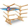 Log Kayak Rack 8-Place SUP Log Rack, Freestanding SUP Board Stand, Surfboard Stand, Heavy Surfboard Floor Stands, Kayak Rack Outdoor Storage, Surf Racks - Natural view 1
