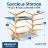 Log Kayak Rack 8-Place SUP Log Rack, Freestanding SUP Board Stand, Surfboard Stand, Heavy Surfboard Floor Stands, Kayak Rack Outdoor Storage, Surf Racks - Natural view 2